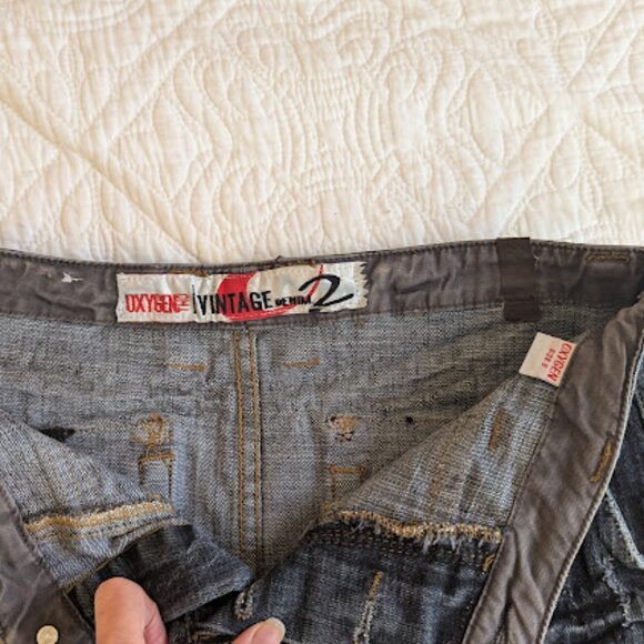 Denim skirt w Leather details- Made in Italy Size Small - Picture 5 of 16